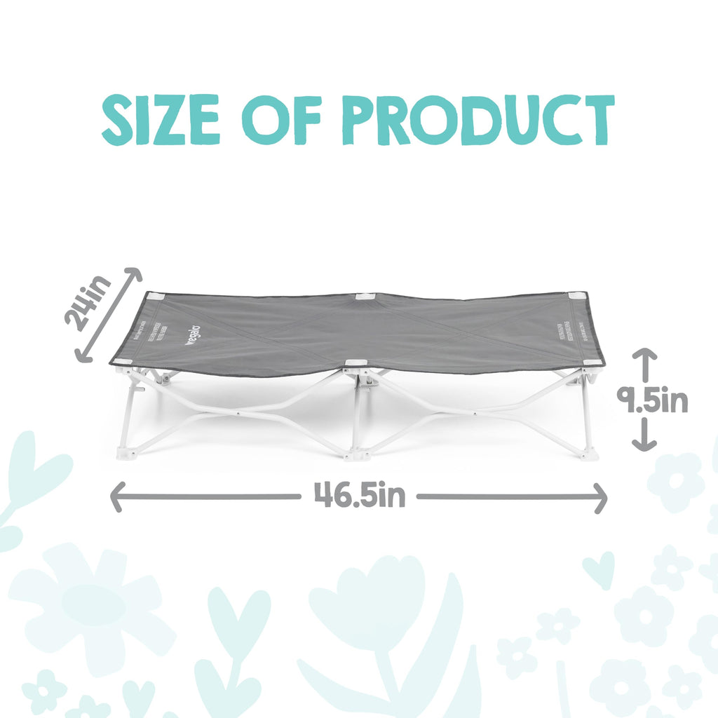Portable Toddler Cot, Foldable Lightweight Travel Bed, Gray C994646
