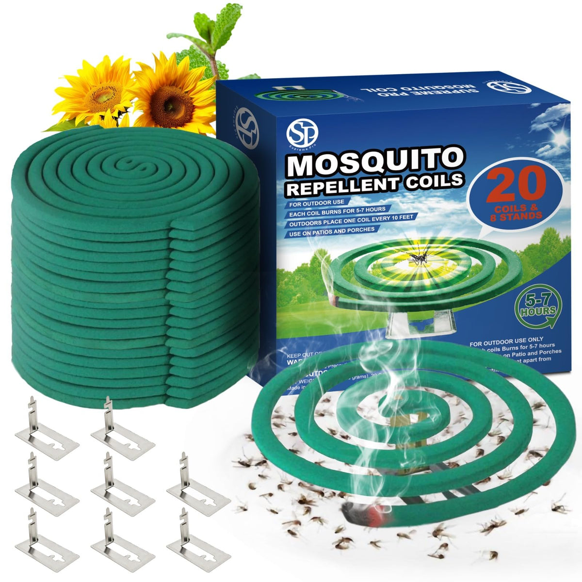 Mosquito Repellent Coils 20 Coils 8 Coil Stands N2128
