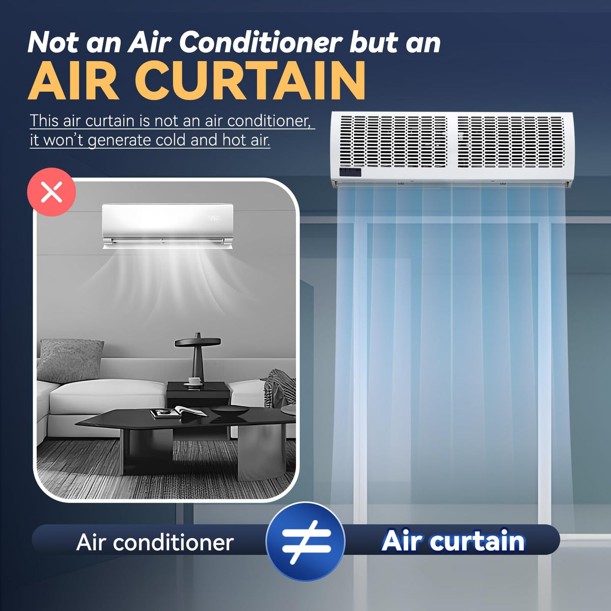 36'' Air Curtain with Remote Control 110V K30770