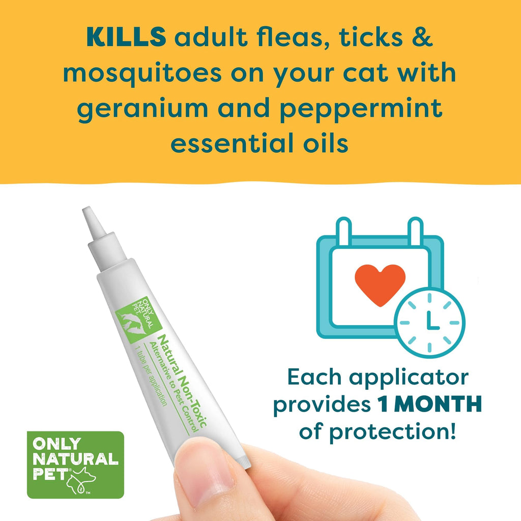 Natural Flea and Tick Prevention for Cats Squeeze-On Drops A145995