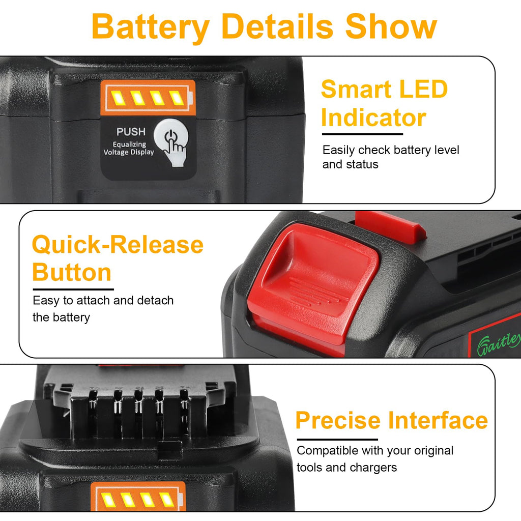 2 Pack 20V 6.0Ah Replacement Battery C5702