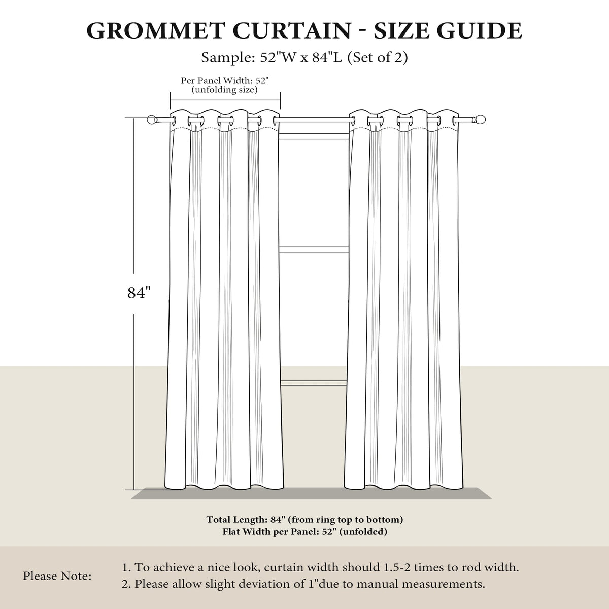 Silver Grey Pattern Curtains 52 x 84 Inch S987675