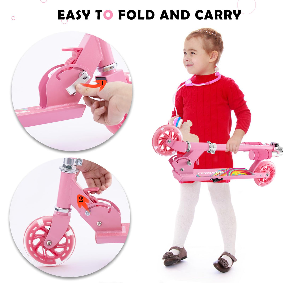 Folding Kids Scooter with Adjustable Handlebar K812849