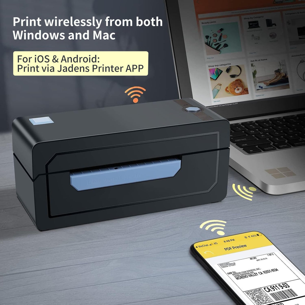 Bluetooth Thermal 4x6 Label Printer H999757