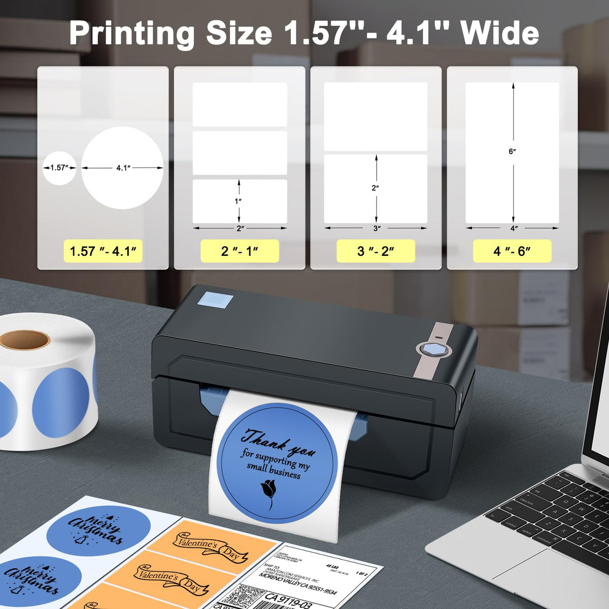 Bluetooth Thermal 4x6 Label Printer H999757