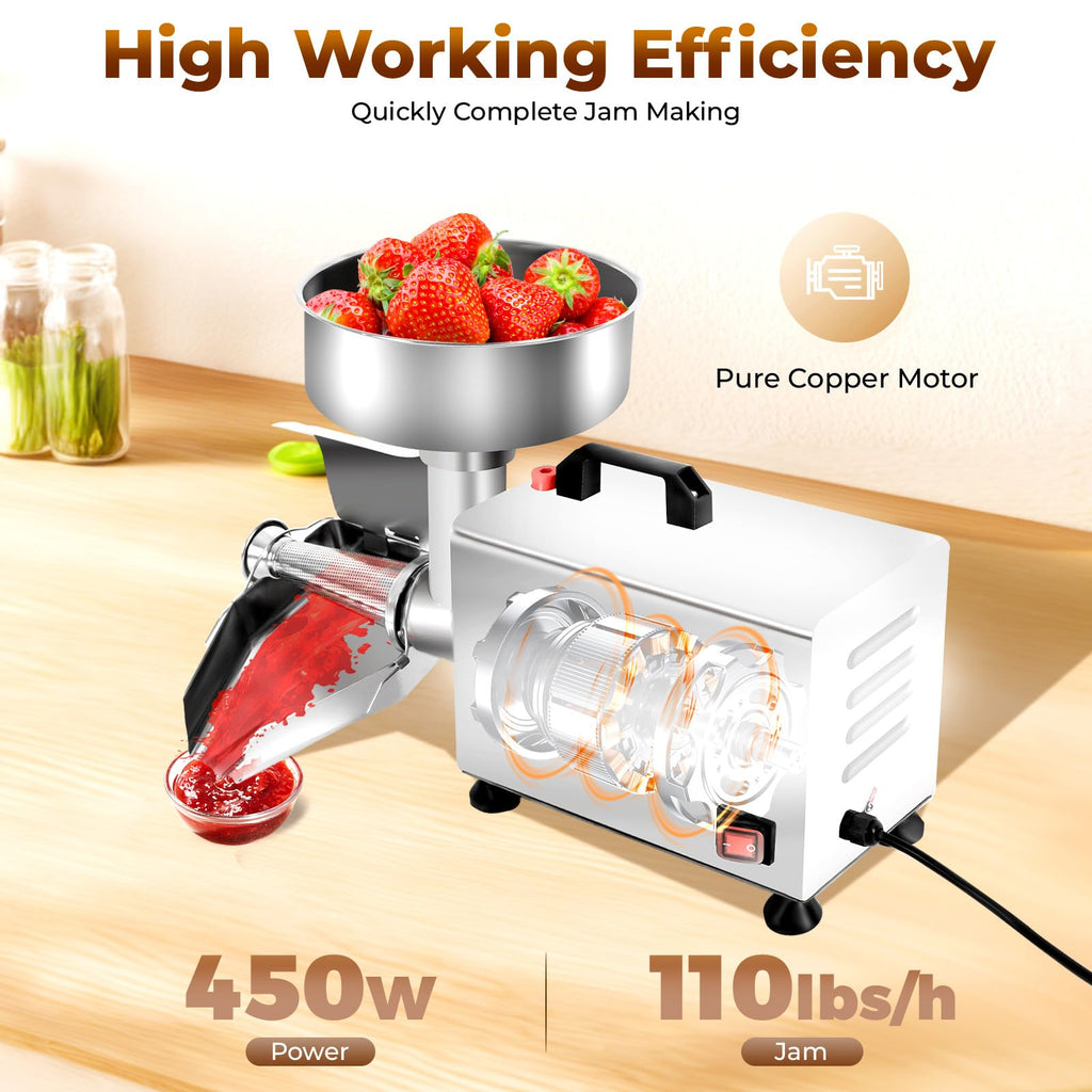 110V 450W Stainless Steel Electric Tomato Strainer Z341