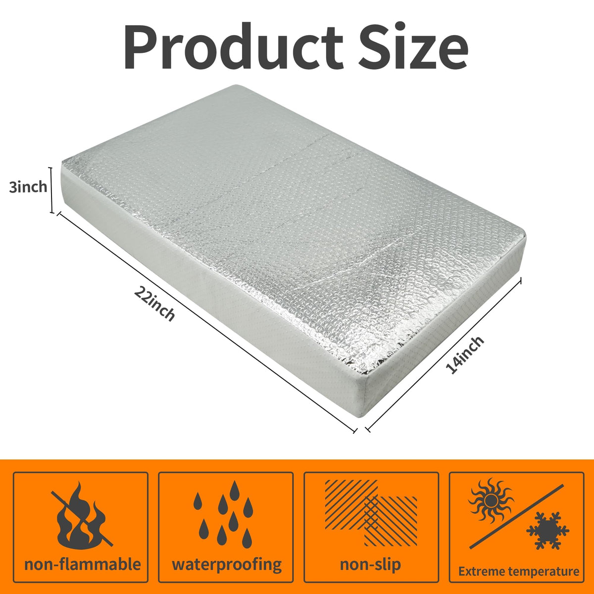 22 x 14 Inch RV Vent Insulator with Reflective Surface U877
