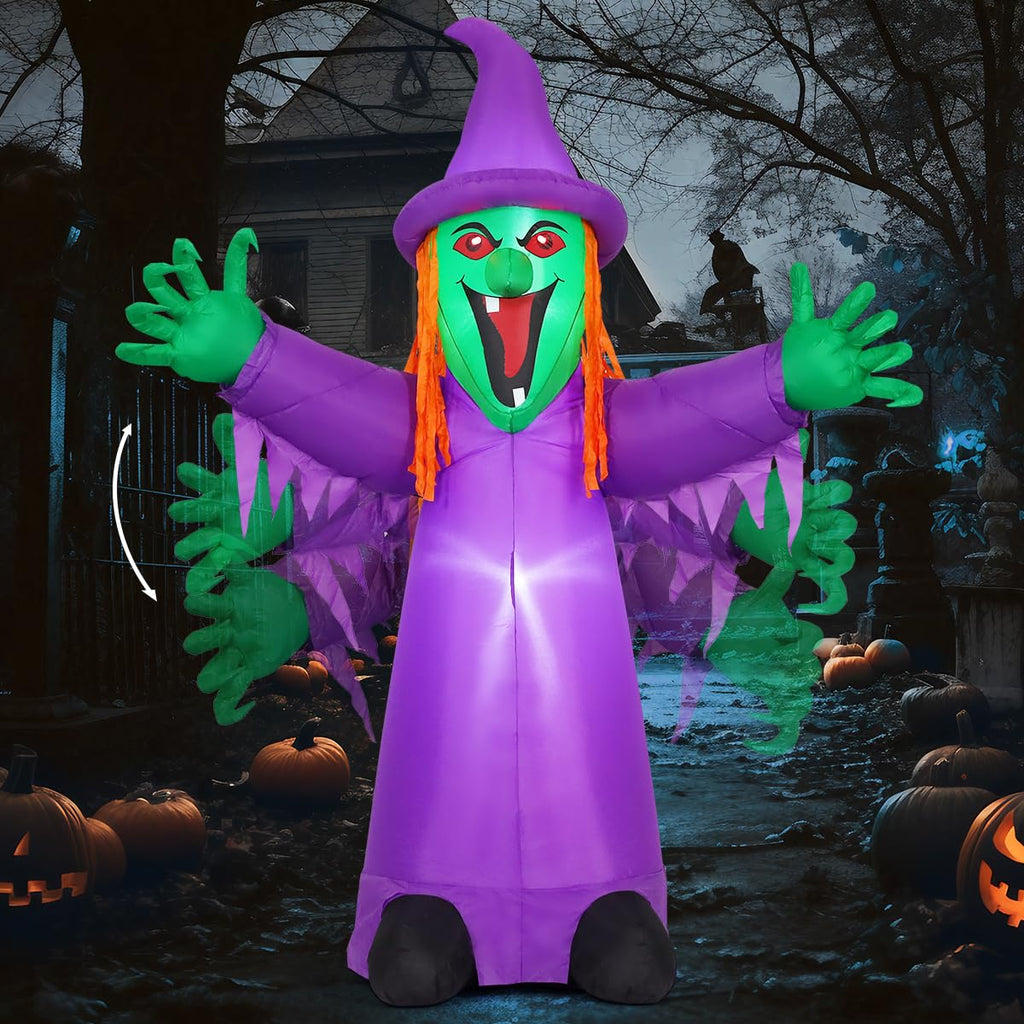 8FT Purple Halloween Inflatables with LEDs D953170