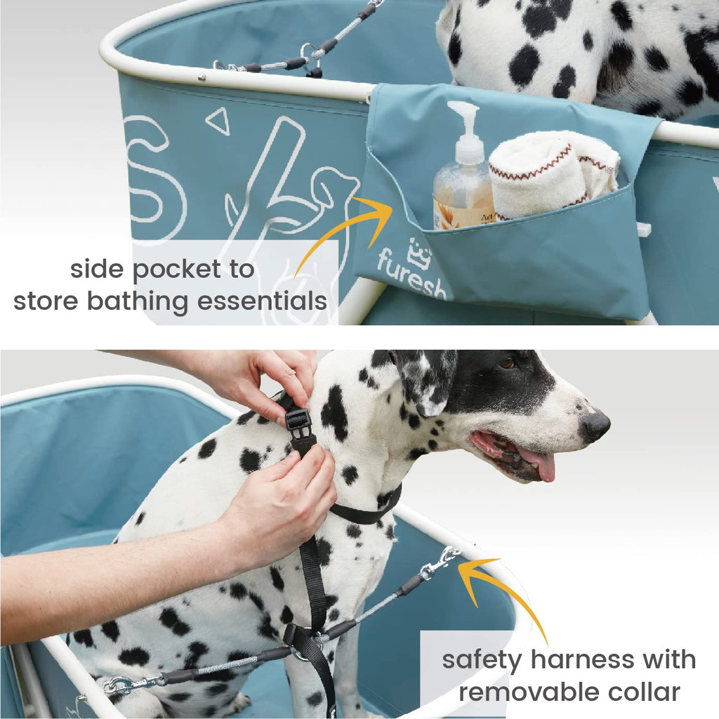 Foldable Dog Washing Station with Stairs M762572