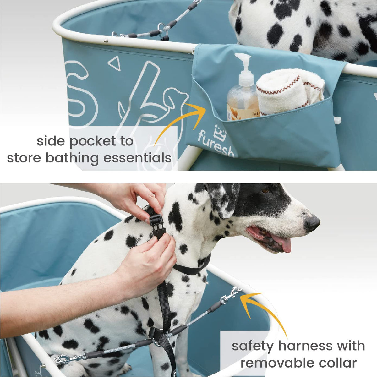 Foldable Dog Washing Station with Stairs M762572