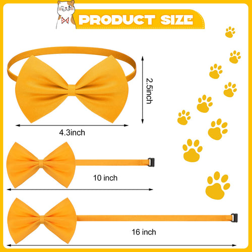 120 Pcs Dog Bow Ties with Adjustable Collar J89768