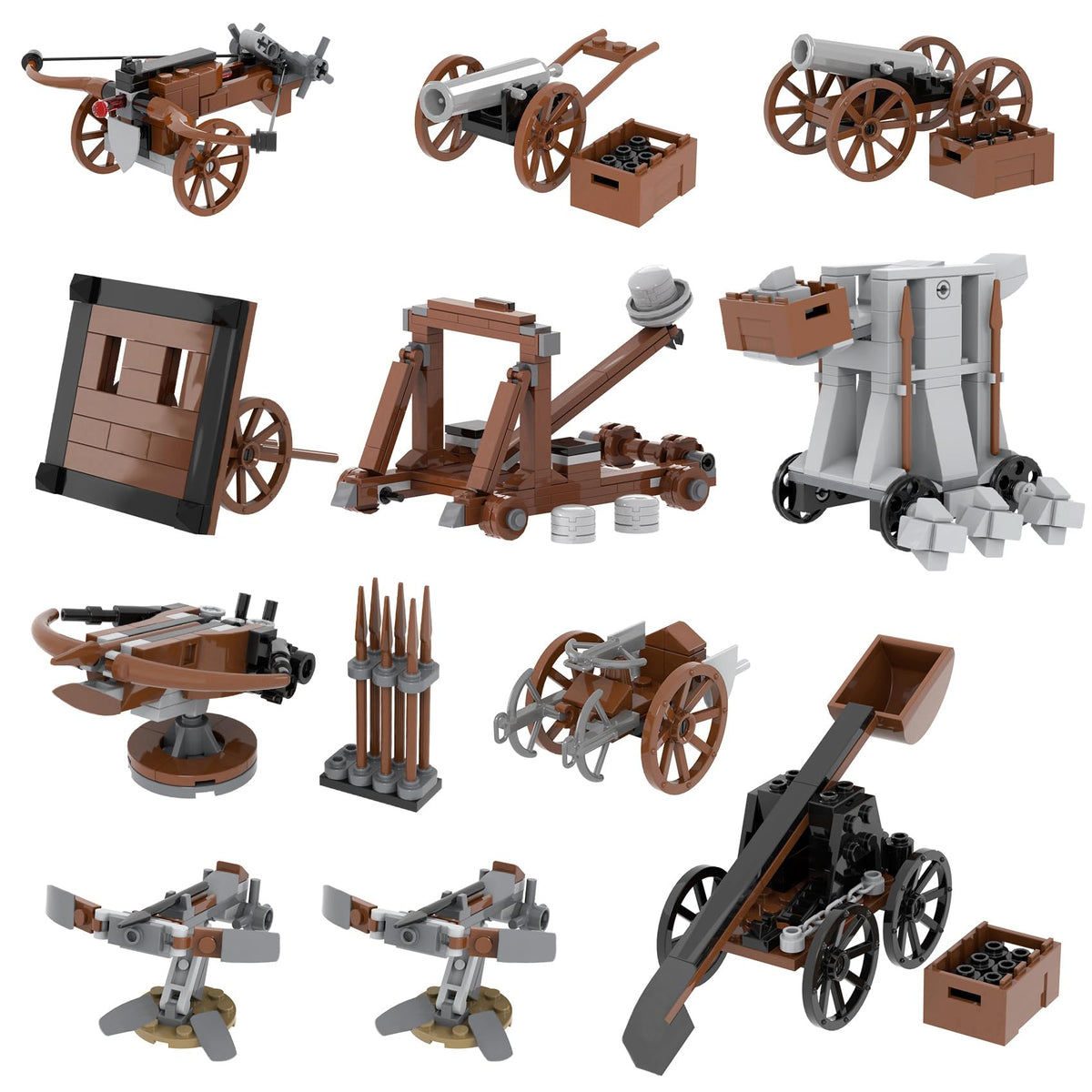 564 Pcs Medieval Weapons Building Block Set T63382