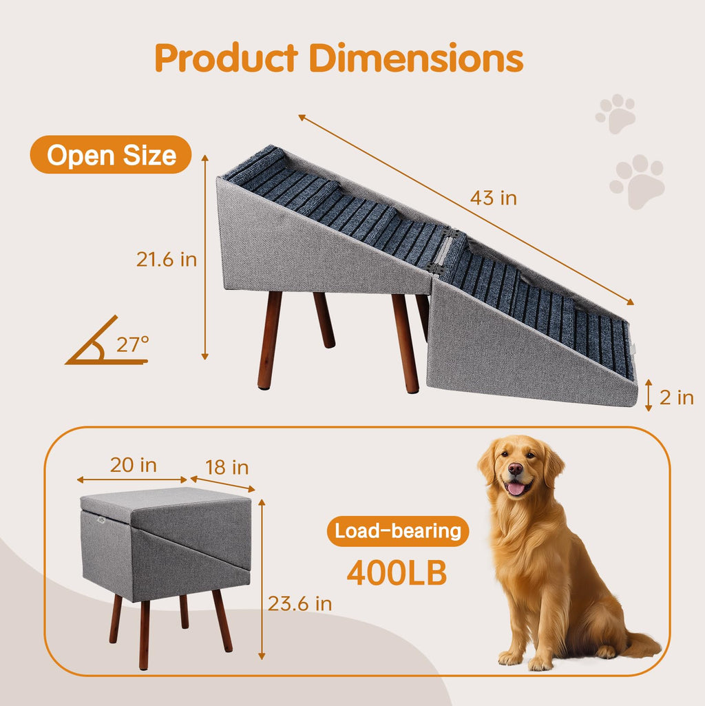 Foldable Wood Dog Stairs V270763