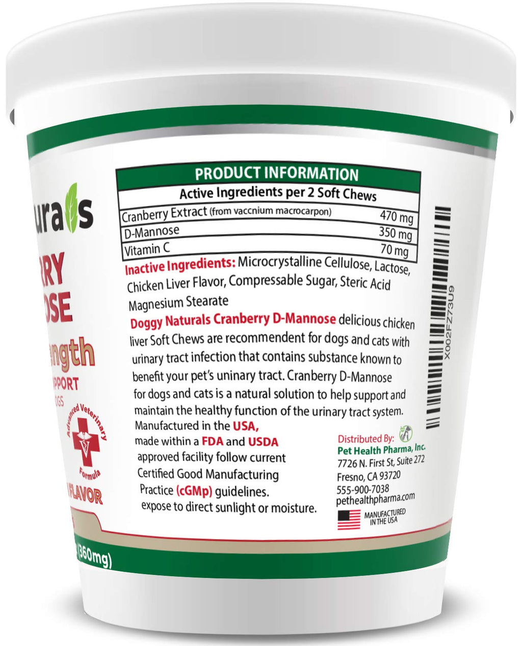Cranberry D-Mannose Soft Chew 11.4 oz 120 Count Z7794