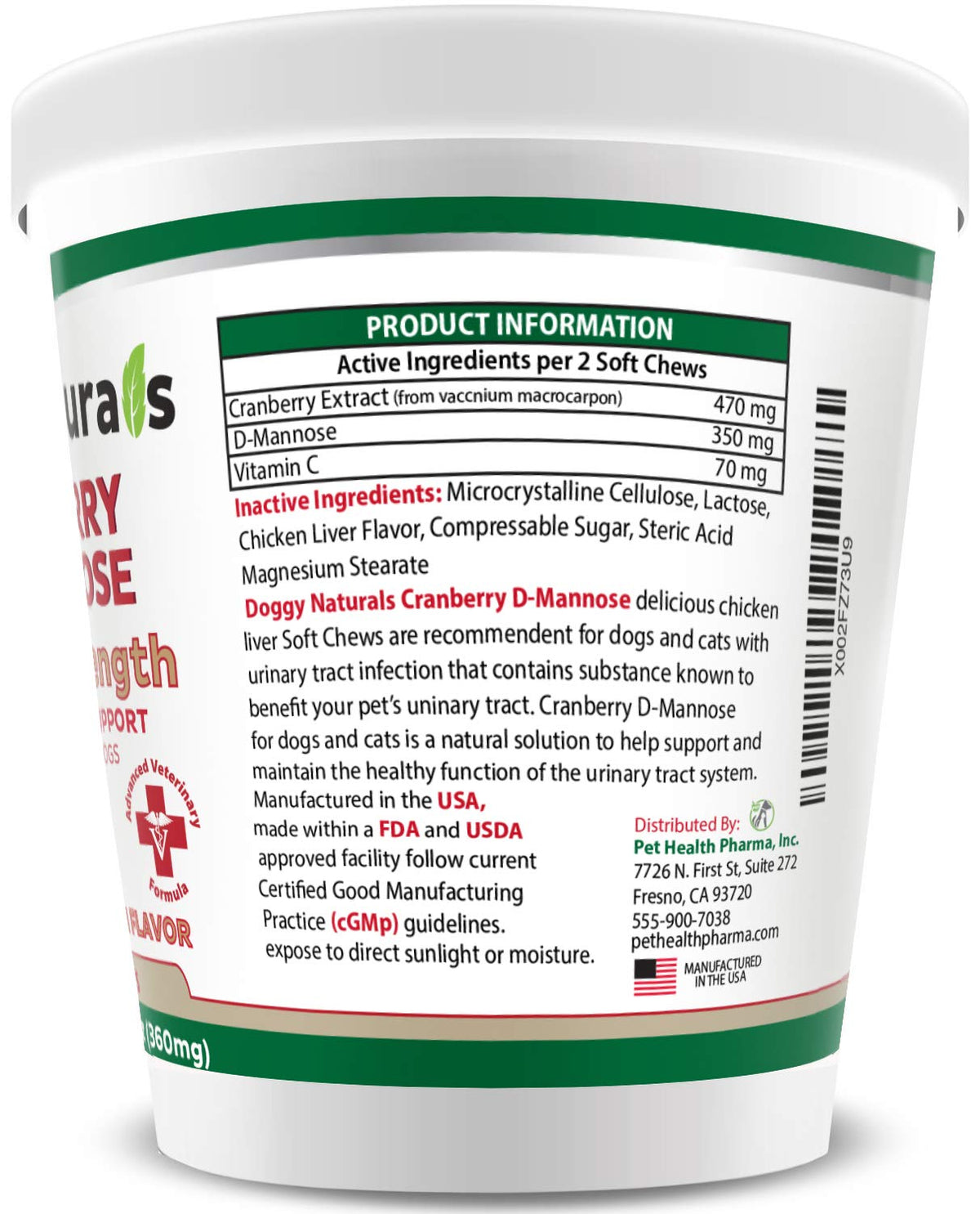 Cranberry D-Mannose Soft Chew 11.4 oz 120 Count Z7794