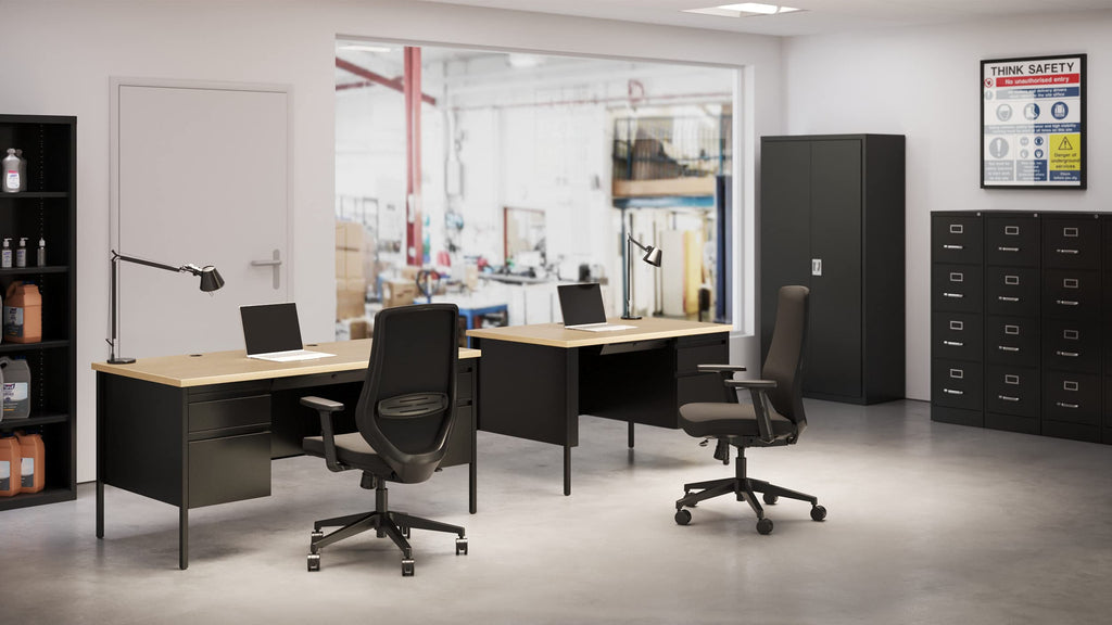 4 Drawer Letter Width Vertical File Cabinet Black Y344584