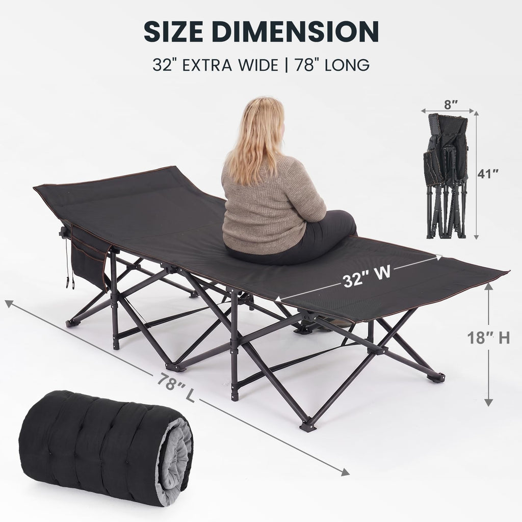Oversized XXL Folding Camping Cot V70707