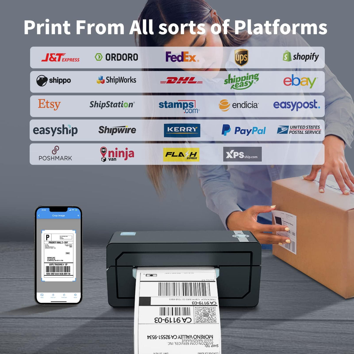 Bluetooth Thermal 4x6 Label Printer H999757