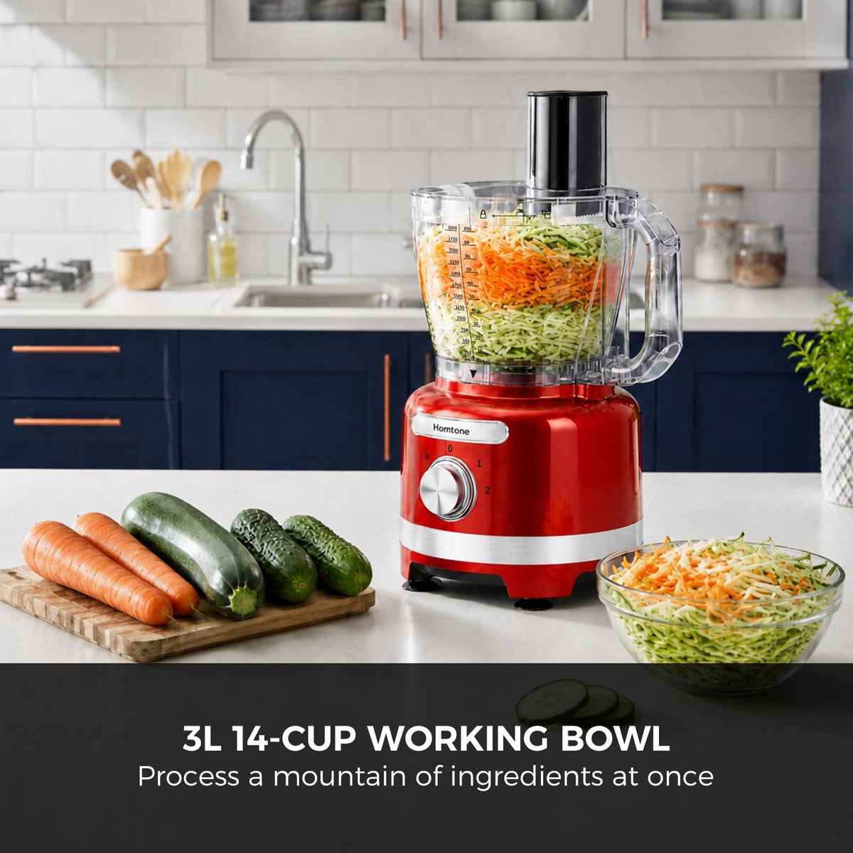 16 Cup Red Food Processor U652