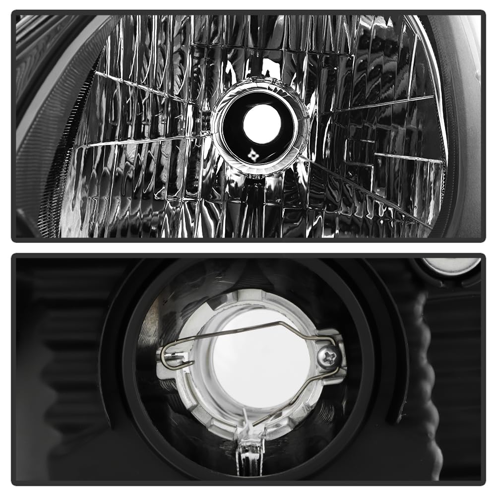 Grey Housing Headlights Pair Set Driver & Passenger Side W93319