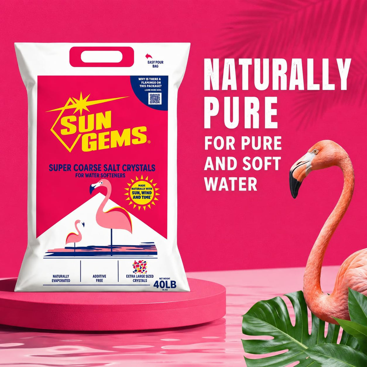Super Coarse Water Softener Salt Crystals 40 lb Additive Free U6157