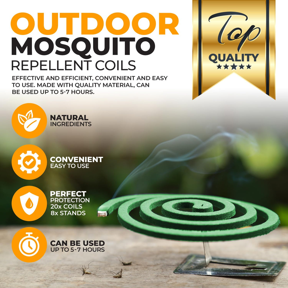 Mosquito Repellent Coils 20 Coils 8 Coil Stands N2128