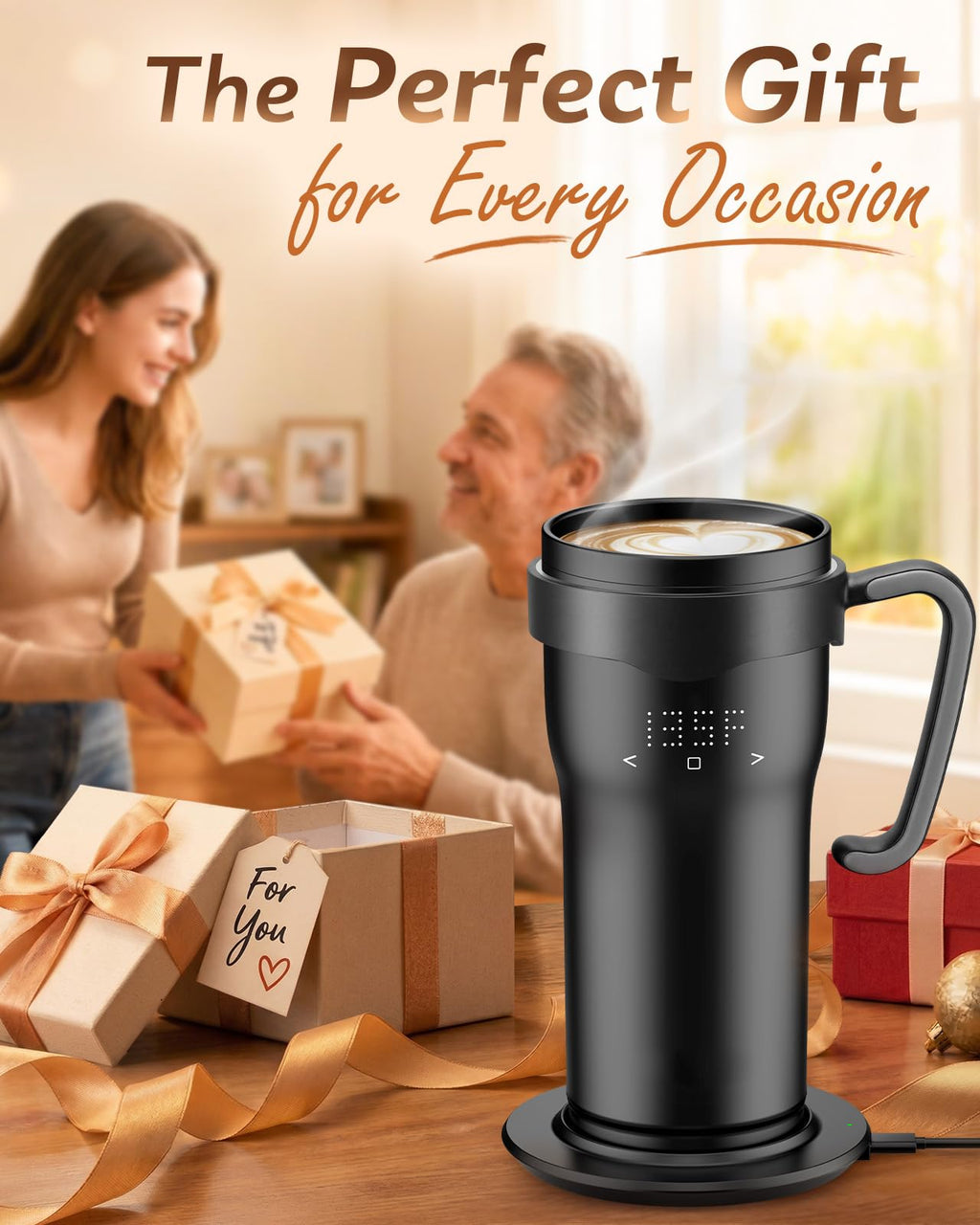 16oz Temperature Control Rechargeable Heated Mug W525