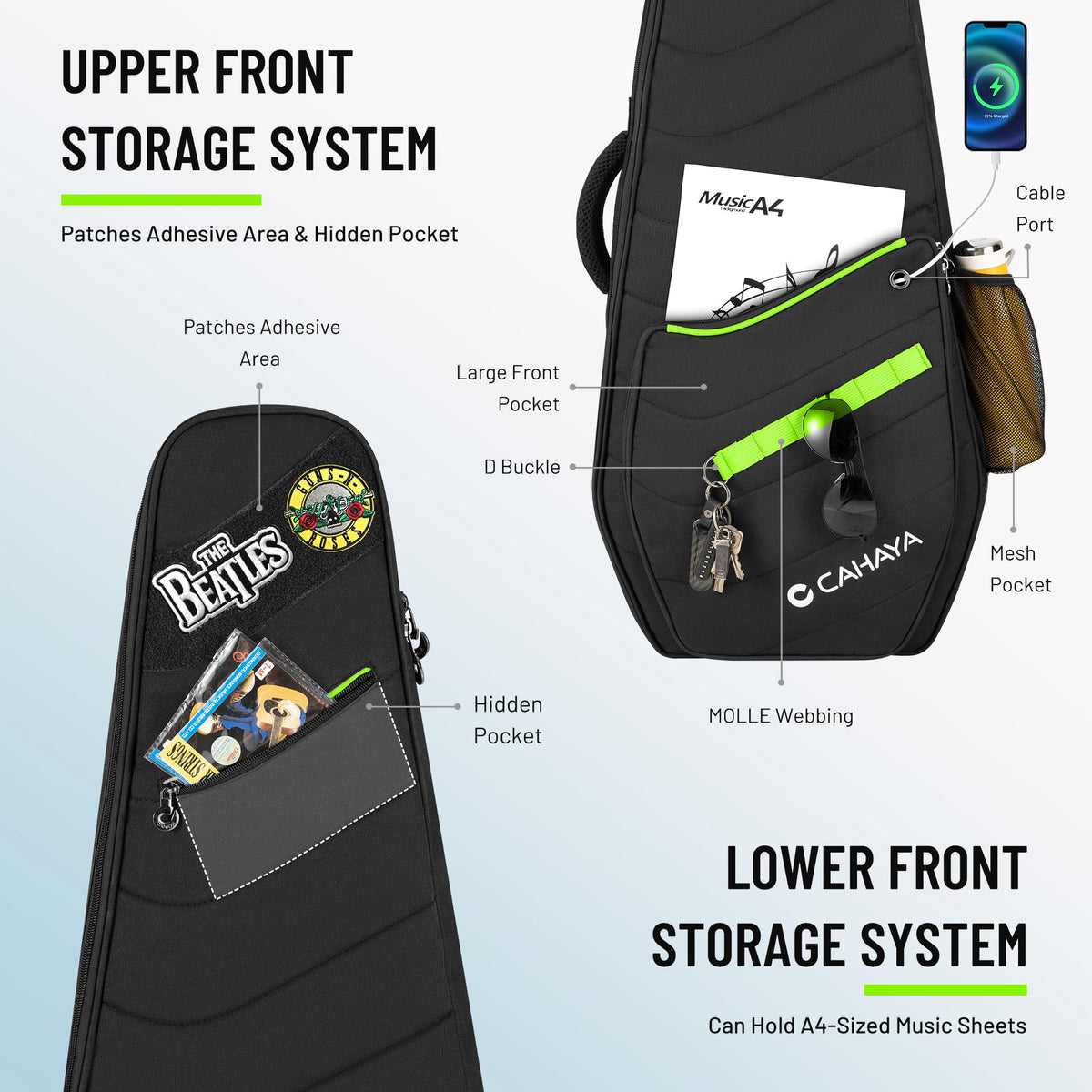 0.47in Thick Padding Electric Guitar Bag V1696