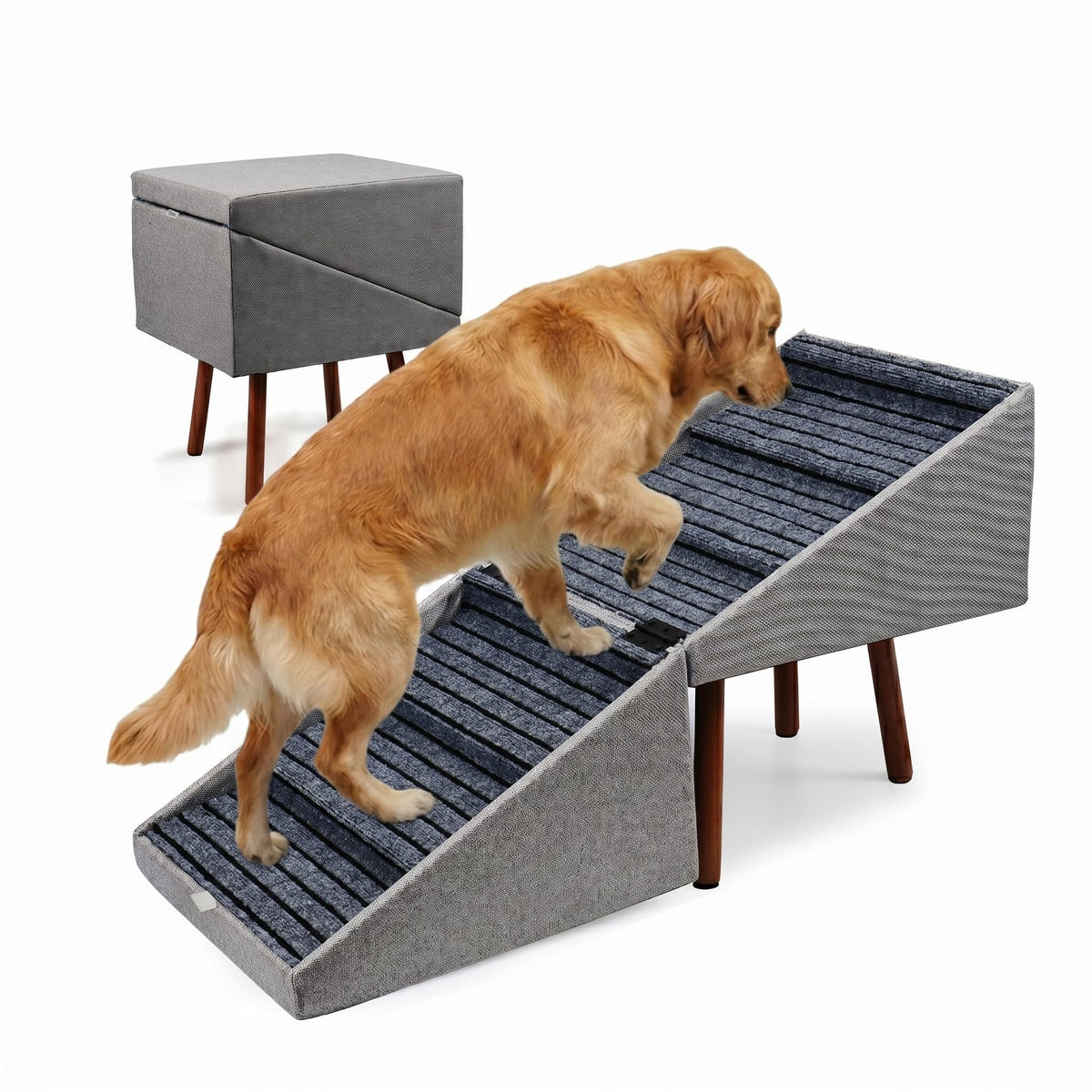 Foldable Wood Dog Stairs V270763