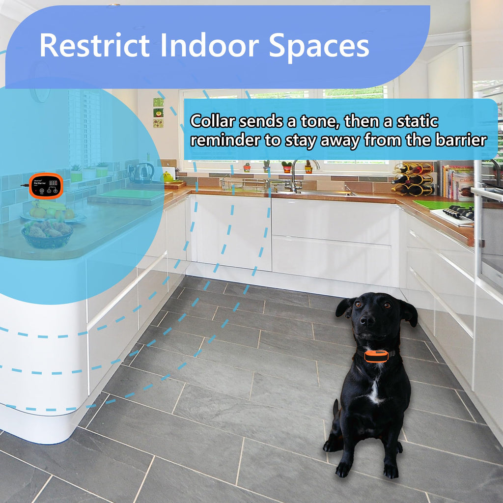Wireless Indoor Electric Pet Barrier for 2 Dogs O1109