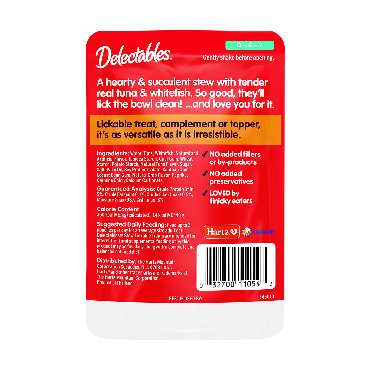Wet Cat Treat with Real Tuna & Whitefish 1.4oz 12ct U400558