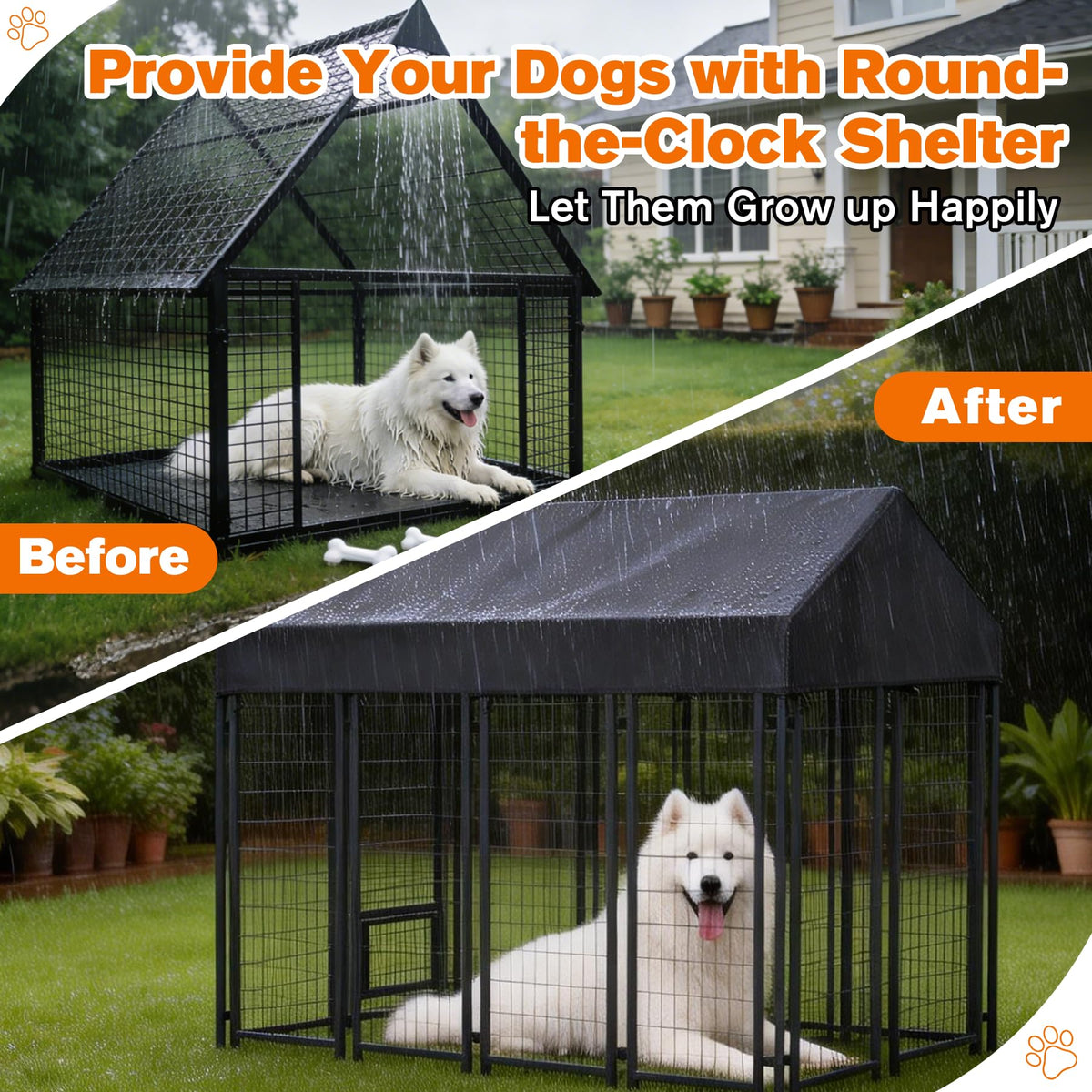 10' x 10' Waterproof 600D Oxford Dog Kennel Cover C760