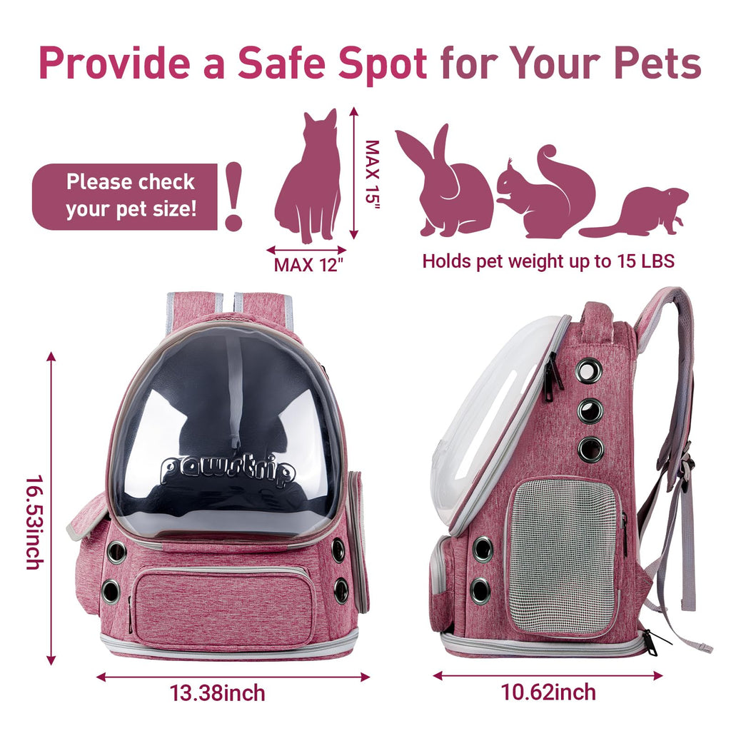 Cat Backpack Carrier Clear Bubble Window up to 15 lb I615573