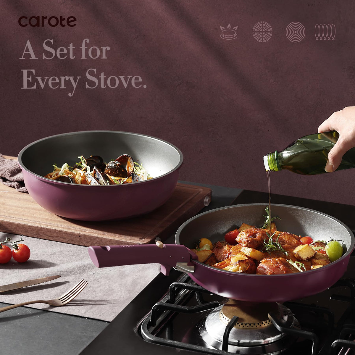 21 Pc Non Stick Cookware Set S1703