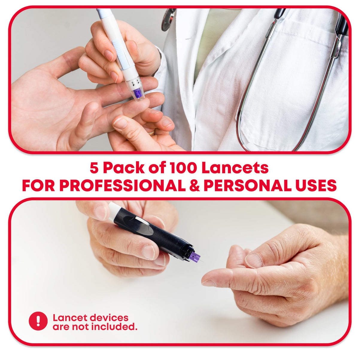 Sterile Twist-Cap Lancets 30G Purple 500 Count M76971