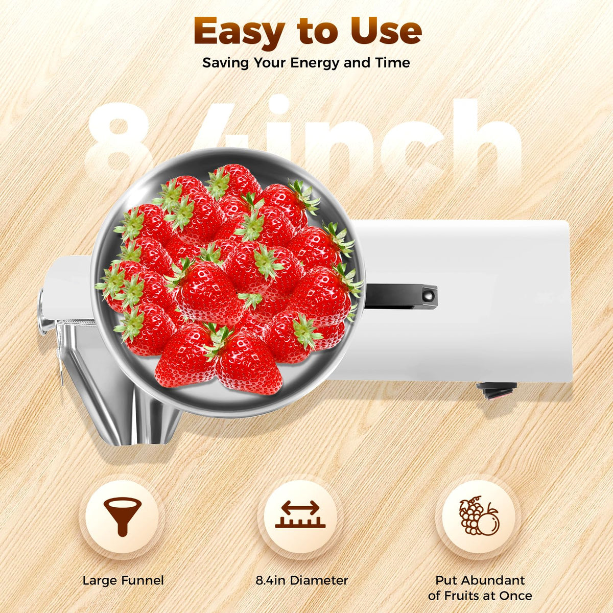 110V 450W Stainless Steel Electric Tomato Strainer Z341