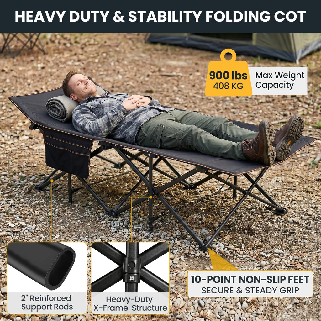 Oversized XXL Folding Camping Cot V70707