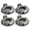 Inflatable Floating Water Tube Raft with Cup Holders, 4 Pack B82499