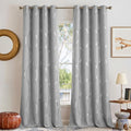 Silver Grey Pattern Curtains 52 x 84 Inch S987675