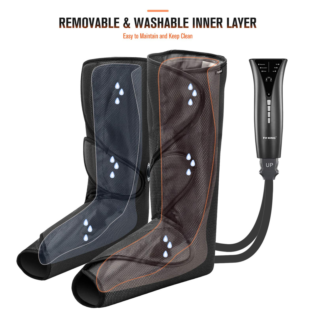 Air Compression Leg and Foot Massager with Heat F8771
