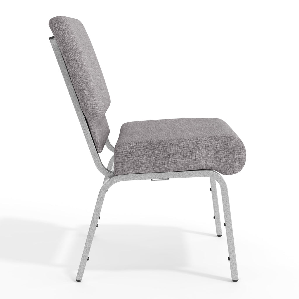 Gray 21" W Stacking Church Chair 4-Pack U77048