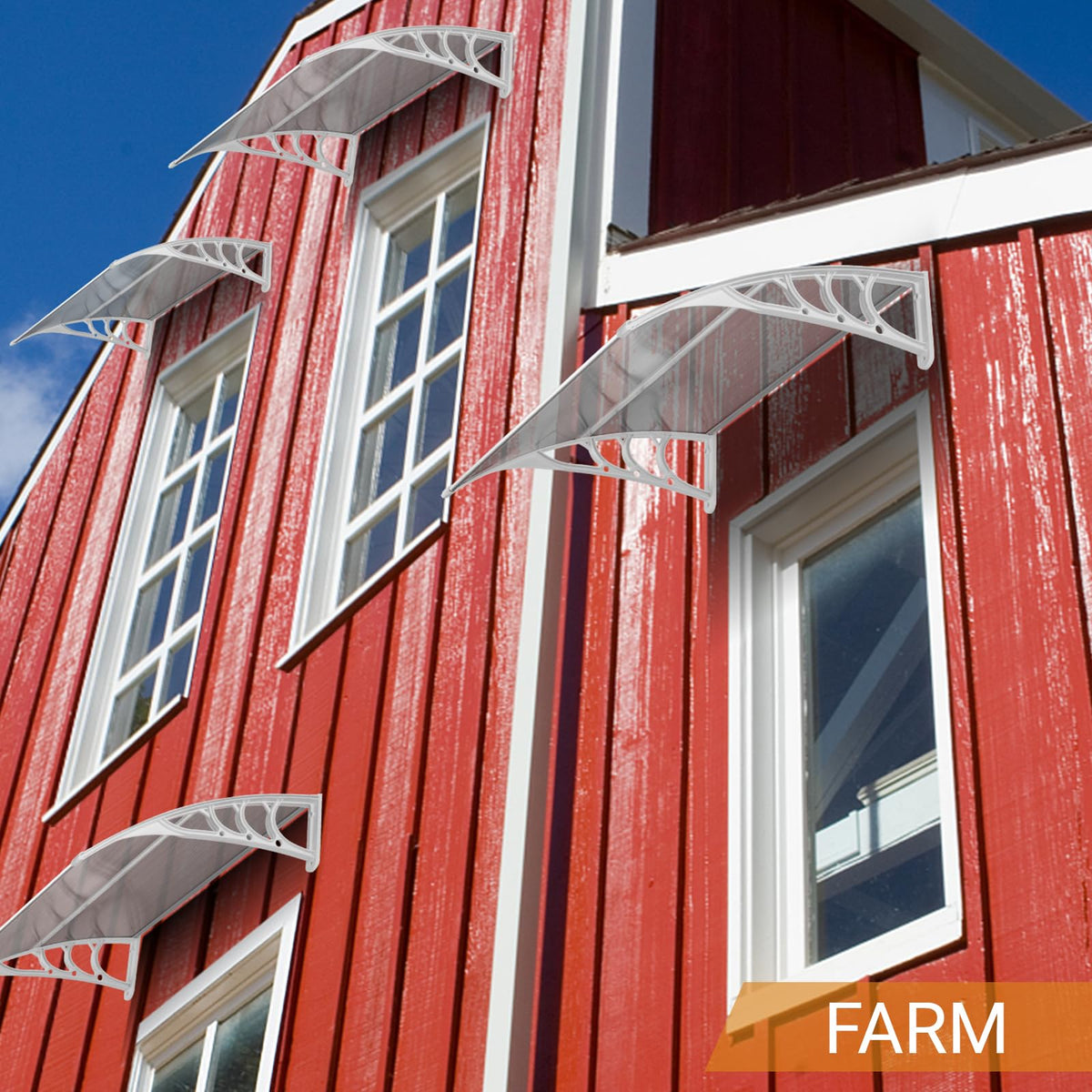 39"x32" PVC Window Awning Canopy T22357