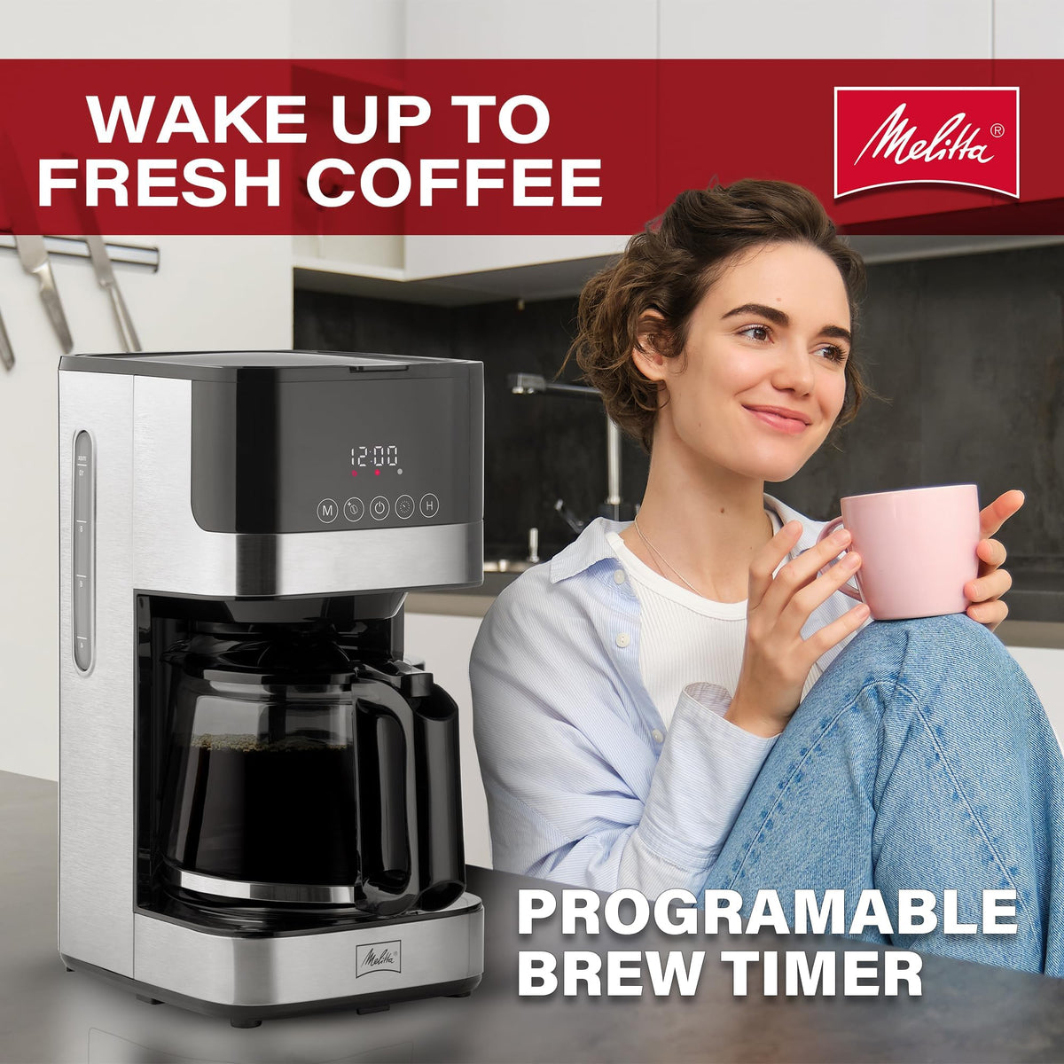 Glass Drip Coffee Maker with 10 Cup Carafe W58494