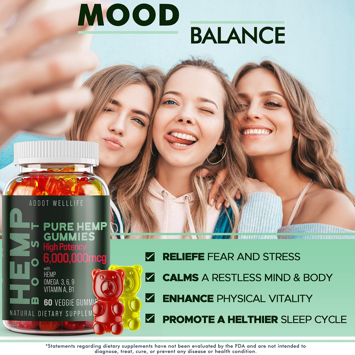 Hemp Gummies 60 Gummies K771