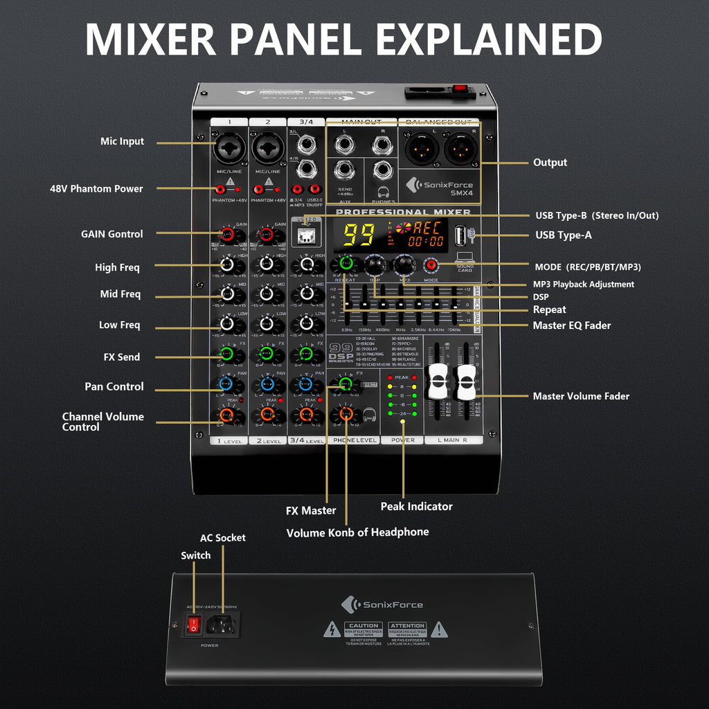 4 Channel Audio Mixer B276