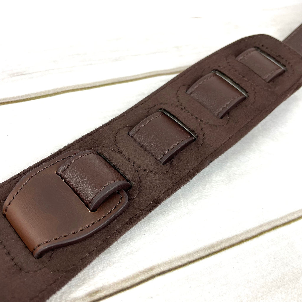 Sunburst Finish Guitar Strap with Pick Pockets & Padded Velour Back D1829