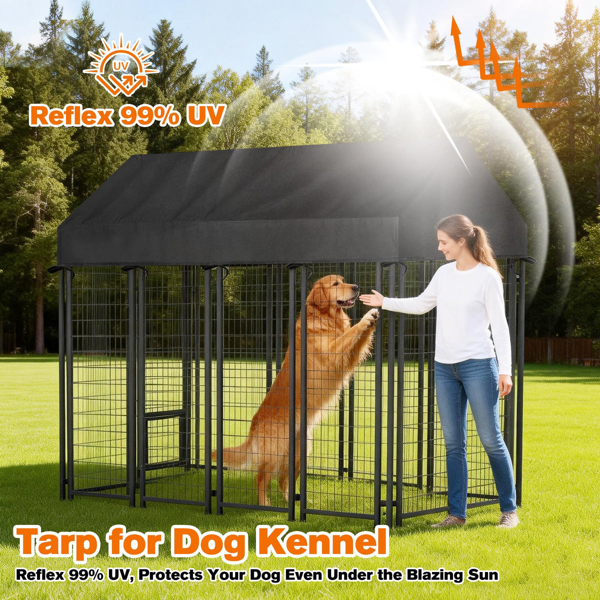 10' x 10' Waterproof 600D Oxford Dog Kennel Cover C760