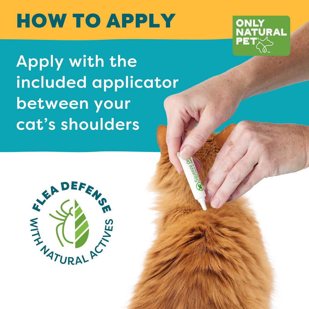 Natural Flea and Tick Prevention for Cats Squeeze-On Drops A145995