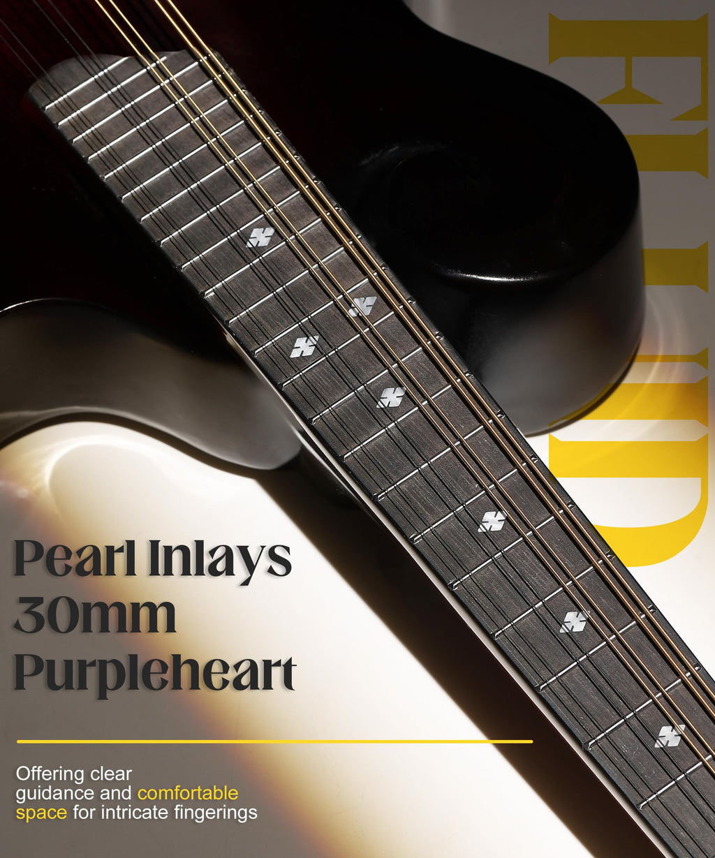 Hand-Carved Mahogany Acoustic Mandolin with Padded Bag R306346