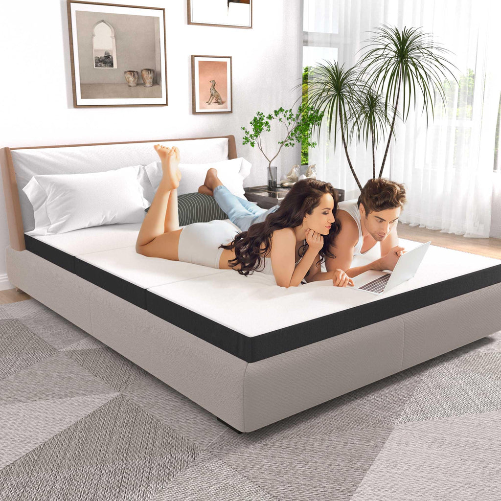 Tri-Fold Gel Memory Foam Mattress with Washable Cover, 3 Inch Queen W8666